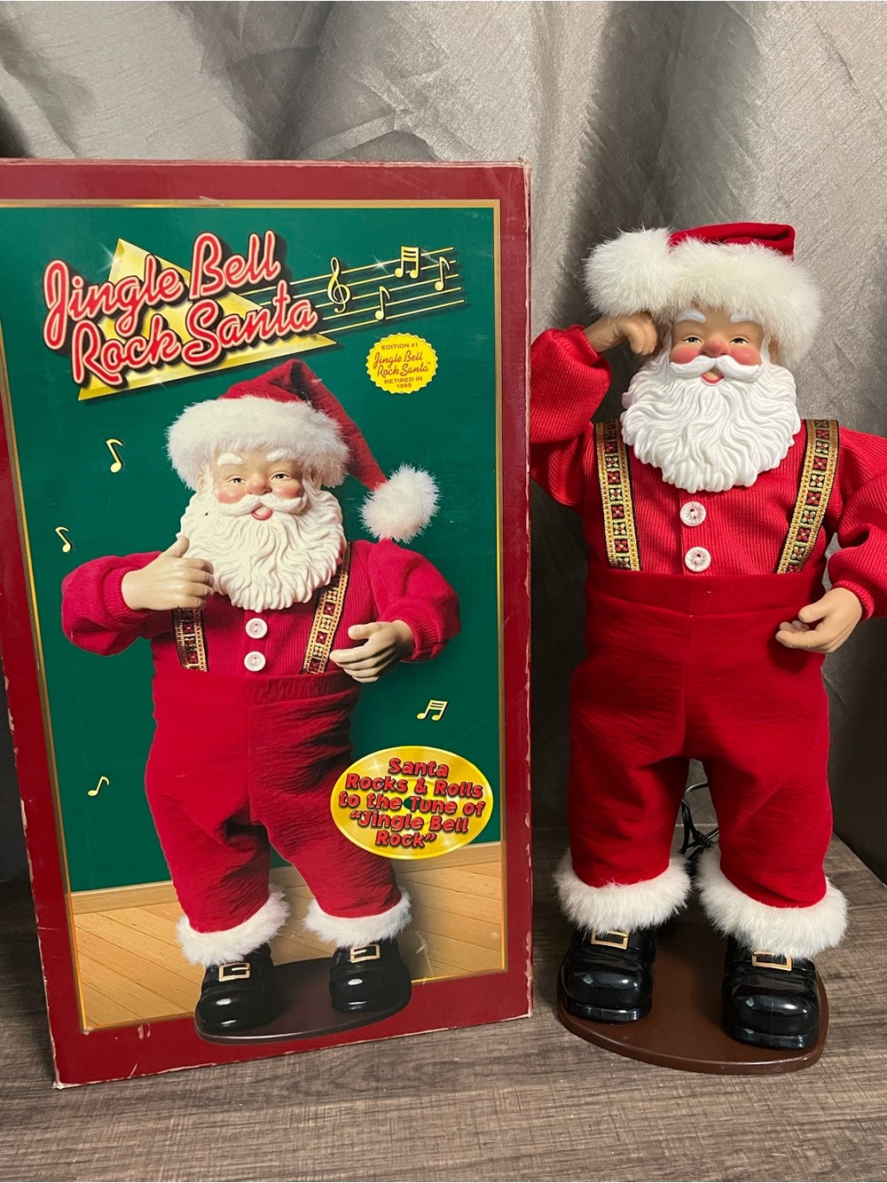 Vintage 1998 Jingle Bell Rock Santa Dancing Toy Edition #1